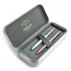 Parker Jotter Originals Pastel Blue ir Beige Tušinukų dovanų rinkinys su metaliniu dėklu Parker Jotter Originals Pastel Blue ir Beige Tušinukų dovanų rinkinys su metaliniu dėklu