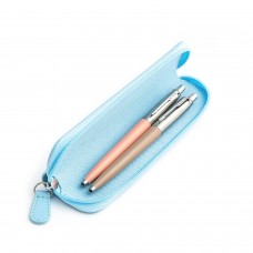 Parker Jotter Originals Powder Pink ir Beige Tušinukų dovanų rinkinys su mėlynu dėklu