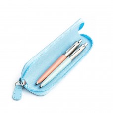 Parker Jotter Originals Powder Pink ir Pastel Blue Tušinukų dovanų rinkinys su mėlynu dėklu