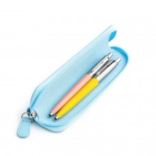 Parker Jotter Originals Pink ir Yellow tušinukų dovanų rinkinys su mėlynu dėklu