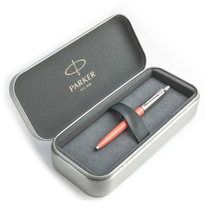 Parker Jotter Originals Royal Coral Tušinuko dovanų rinkinys metalinėje dėžutėje