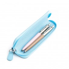 Parker Jotter Originals Pink ir Beige Tušinukų dovanų rinkinys su mėlynu dėklu