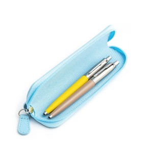 Parker Jotter Originals Yellow ir Beige Tušinukų dovanų rinkinys su mėlynu dėklu