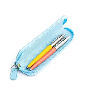 Parker Jotter Originals Yellow ir Coral Tušinukų dovanų rinkinys su mėlynu dėklu
