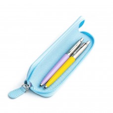 Parker Jotter Originals Lilac ir Yellow Tušinukų dovanų rinkinys su mėlynu dėklu