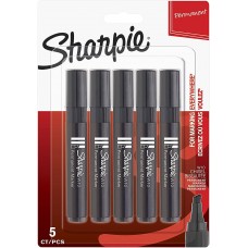 Permanentinis žymeklis Sharpie W10 juodas 5 vnt. - S0187958 Permanentinis žymeklis Sharpie W10 juodas 5 vnt. - S0187958