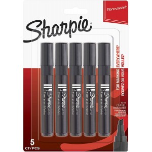 Permanentinis žymeklis Sharpie W10 juodas 5 vnt. - S0187958
