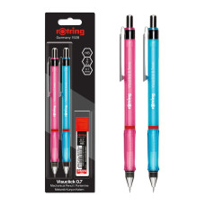 Automatinis pieštukas Rotring Visuclick DUO 0.7mm Mėlyna ir rožinė - 2102711