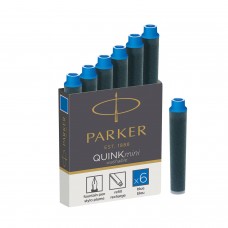 Rašalo kapsulės Parker Quink Mini 6 Vnt. Mėlyna - 1950409 Rašalo kapsulės Parker Quink Mini 6 Vnt. Mėlyna - 1950409