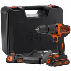 Black+Decker 18V Li-Ion 2x2,0Ah BDCHD18K1B2-QW akumuliatorinis smūginis gręžtuvas ir gręžtuvas