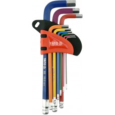 Ištisinių raktų rinkinys 1,5-10 mm 9 vnt. Yato YT-05632