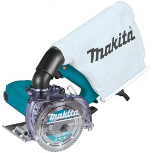 Makita 4100KB akumuliatorinis pjaustytuvas su „DRY“ deimantiniu disku, 125 mm, 1400 W