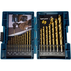 Metalo grąžtų rinkinys 19 dalių B-67795