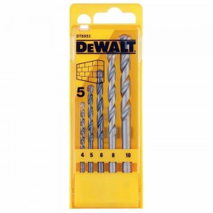 Cilindrinių mūro grąžtų rinkinys 4-10 mm 5vnt. DeWalt DT6952-QZ