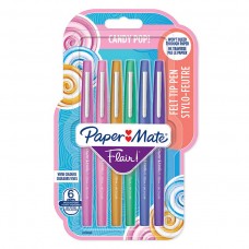 Tušinukų rinkinys piešimui PaperMate Flair Candy Pop 6 - 2028899