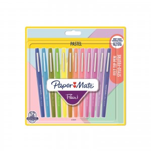 Tušinukų rinkinys  piešimui PaperMate Flair Pastel 12 (0,7mm) - 2137277