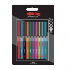 Rotring Linner plonųjų rašiklių rinkinys 0,4 mm, 10 spalvų - 2166220
