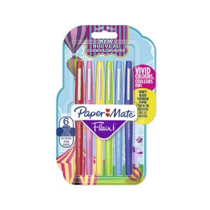 Paper Mate Flair Carnival M tušinukai su dangteliais 6 vnt. - 2108469 Paper Mate Flair Carnival M tušinukai su dangteliais 6 vnt. - 2108469