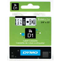 DYMO D1 Juostelė 9mm x7m / juodas ant baltos (40913 / S0720680)