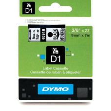 DYMO D1 Juostelė 9mm x7m / juodas ant skaidrios (40910 / S0720670)